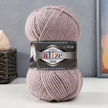 Пряжа "Superlana midi" 25% шерсть, 75% акрил 170м/100гр (652)
