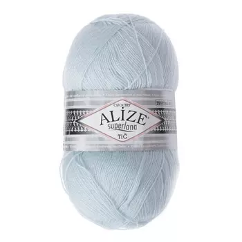 Пряжа "Superlana tig" 25% шерсть, 75% акрил 570м/100гр (514 небо)