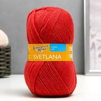 Пряжа Svetlana (Светлана) 50% шерсть, 50% акрил 250м/100гр (70021 т.корал_v2)
