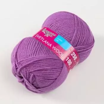 Пряжа SvetlanaWool (СветланаЧШ) 95% шерсть, 5% акрил 250м/100гр (139 орхидея)