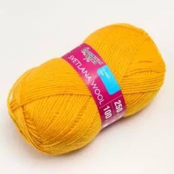 Пряжа SvetlanaWool (СветланаЧШ) 95% шерсть, 5% акрил 250м/100гр (216 канарейка)