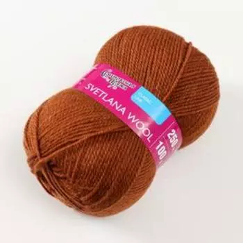 Пряжа SvetlanaWool (СветланаЧШ) 95% шерсть, 5% акрил 250м/100гр (219 т.золото)