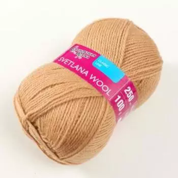 Пряжа SvetlanaWool (СветланаЧШ) 95% шерсть, 5% акрил 250м/100гр (28 песочн.)