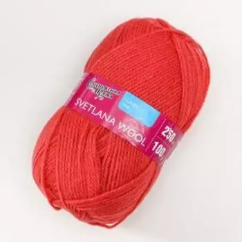 Пряжа SvetlanaWool (СветланаЧШ) 95% шерсть, 5% акрил 250м/100гр (90021 т.корал_v2)