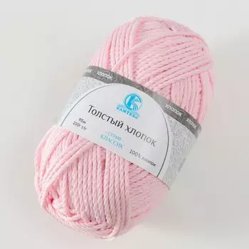 Пряжа "Толстый хлопок" 100 % хлопок 95м/100гр (293 розов.песок)