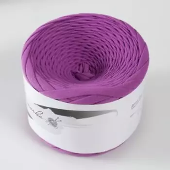 Пряжа трикотажная широкая 100м/320±30гр, ширина нити 7-9 мм (сиреневый)