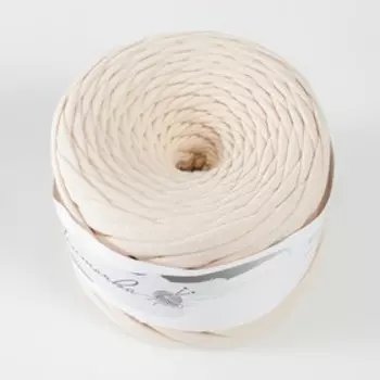 Пряжа трикотажная широкая 50м/160±20гр, ширина нити 7-9 мм (170 бежевый)