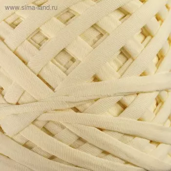 Пряжа трикотажная широкая "Saltera" 100м/300гр, ширина 7-9 мм (24 экрю)