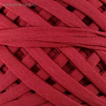 Пряжа трикотажная широкая "Saltera" 100м/300гр, ширина 7-9 мм (31 вино)