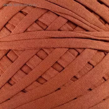 Пряжа трикотажная широкая "Saltera" 100м/300гр, ширина 7-9 мм (59 корица)