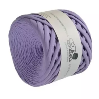 Пряжа трикотажная широкая "Saltera" 100м/300гр, ширина 7-9 мм (80 сирень)