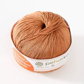 Пряжа "Успешная" 100%мерсеризованный хлопок 220м/50гр (703-Корица)