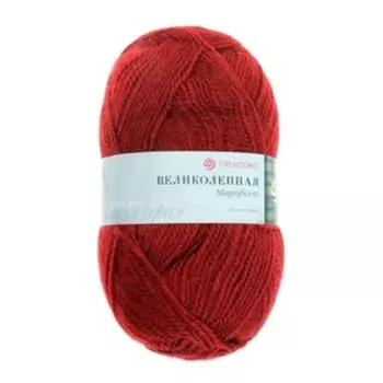 Пряжа "Великолепная" 30% ангора, 70% акрил объёмный 300м/100гр (07-Бордо)