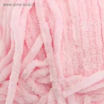 Плюшевая пряжа для вязания спицами, крючком YarnArt, Velour, велюровая, 100% микрополиэстер, 170 м/100 г, (854 розовый)