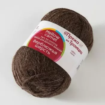 Пряжа для вязания спицами, крючком «Троицкая. Верблюжья шерсть», 50% верблюжья шерсть, 50% овечья шерсть, 200 м/100 г, (372 т. серый)