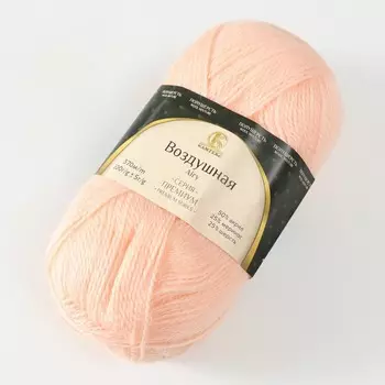 Пряжа "Воздушная" 25%меринос. шерсть, 25%шерсть, 50%акрил 370м/100гр (192 чайная роза)