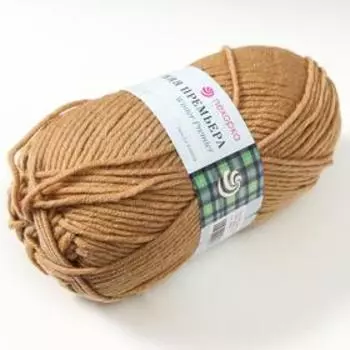 Пряжа "Зимняя премьера" 50%меринос.шерсть, 50% акрил объёмный 150м/100гр (124-Песочный)