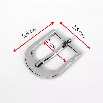 Пряжка для ремня, 2.92.6 см, 20 мм, цвет серебряный