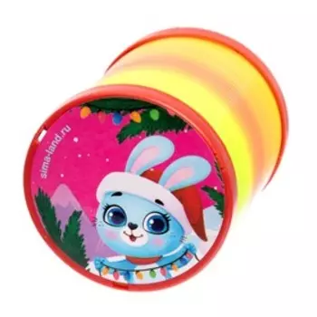 Пружинка- радуга «Зайкин Новый год» d-5см