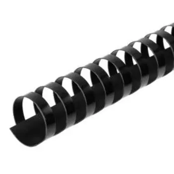 Пружины для переплета пластиковые, d=25мм, 50 штук, сшивают 180-220 листов, черные, Гелеос