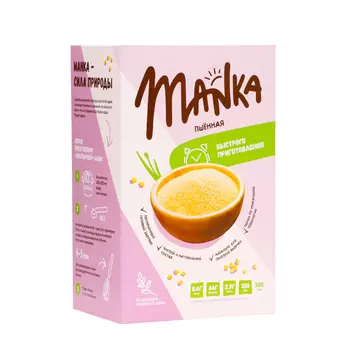 Пшённая крупа "MANKA ПШЁННАЯ" мелкого помола, 500 гр