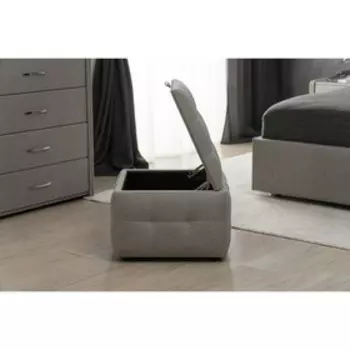 Квадратный пуф «Алеро» с ПМ, 450450390 мм, премиум рогожка, цвет дымчатый кварц