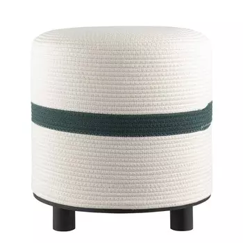 Пуф Andrin, 400400420 мм, цвет светло-бежевый / зелёный