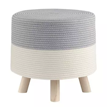 Пуф Devy, 400400400 мм, цвет бежевый / серый