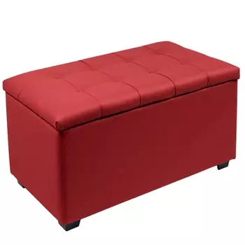 Пуф «Динс», 750400420 мм, экокожа, цвет красный