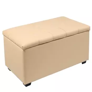 Пуф «Динс», 750400420 мм, экокожа, цвет бежевый