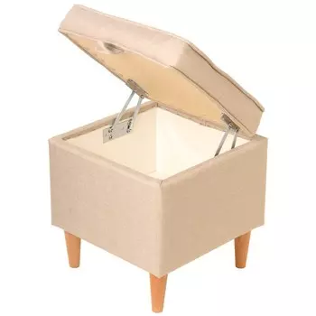 Пуф Эби 400х400хН420 Рогожка бежевый