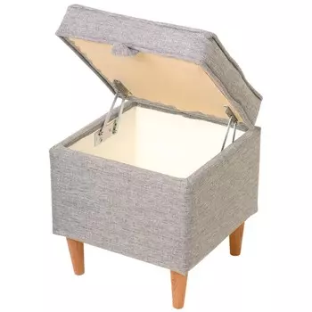 Пуф Эби 400х400хН420 Рогожка серая