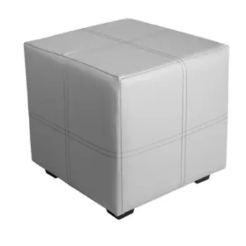 Пуф «Марио», 400400380 мм, экокожа, цвет белый