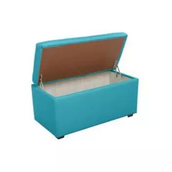 Пуф «Мартин», с ящиком для хранения, 400800420 мм, экокожа, цвет бирюзовый