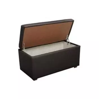 Пуф «Мартин», с ящиком для хранения, 400800420 мм, экокожа, цвет чёрный