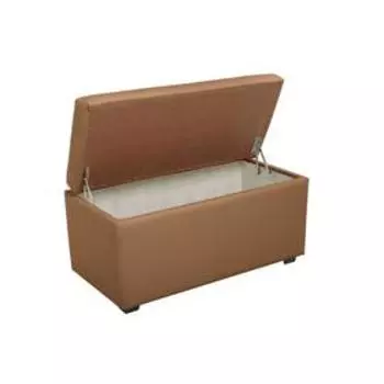 Пуф «Мартин», с ящиком для хранения, 400800420 мм, экокожа, цвет коричневый