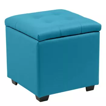 Пуф «Нумо», с ящиком для хранения, 400400420 мм, экокожа, цвет бирюзовый