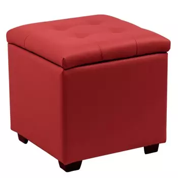 Пуф «Нумо», с ящиком для хранения, 400400420 мм, экокожа, цвет красный
