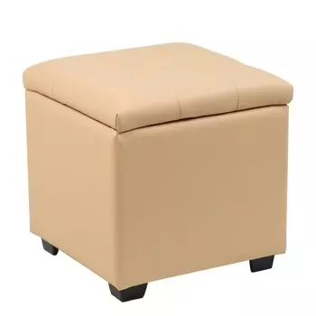 Пуф «Нумо», с ящиком для хранения, 400400420 мм, экокожа, цвет бежевый