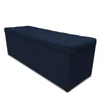 Пуф, с ящиком для хранения, с утяжкой, 1200400420 мм, велюр ultra, цвет midnight