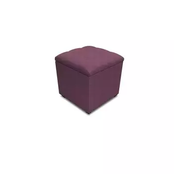 Пуф с крышкой и утяжкой, 400 × 400 × 420 мм, велюр, цвет shaggy lilac