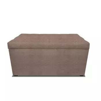 Пуф в прихожую, 800400420 мм, с крышкой, с утяжкой, рогожка, цвет savana plus beige