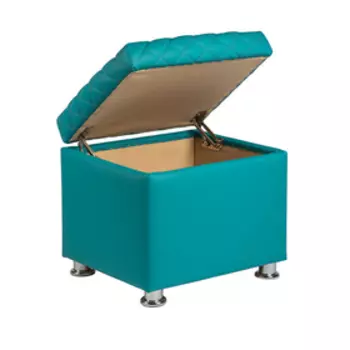 Пуф «Вега», с ящиком для хранения, 430480430 мм, цвет бирюзовый