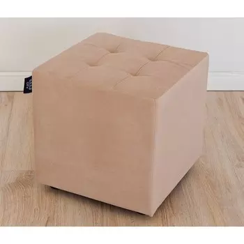 Пуф «Сидней лайт», 400 × 400 × 400 мм, велюр, цвет бежевый
