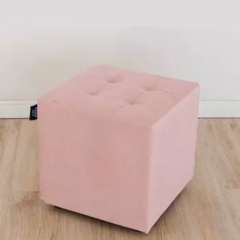 Пуф «Сидней лайт», 400 × 400 × 400 мм, велюр, цвет розовый