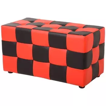 Пуф в прихожую «Терра», 800400420 мм, цвет чёрно-красный