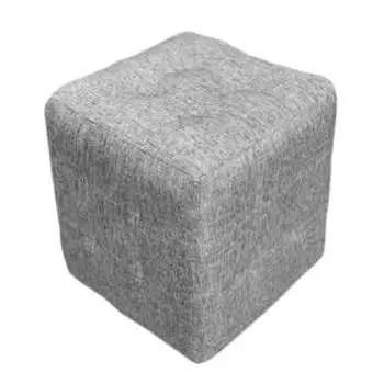 Пуф, 400400450 мм, ткань рогожка, цвет ash