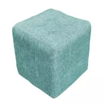 Пуф, 400400450 мм, ткань рогожка, цвет azure