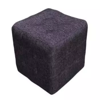 Пуф, 400400450 мм, ткань рогожка, цвет баклажан