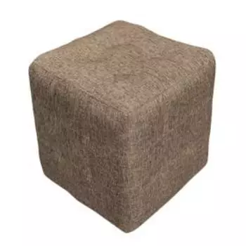 Пуф, 400400450 мм, ткань рогожка, цвет dark gold